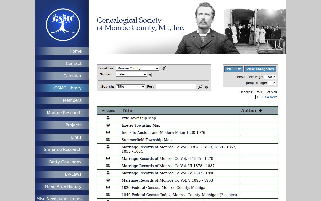 Bedford Township previous residents research holdings including plat, census, directory, and land records