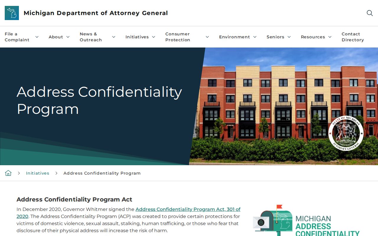 Bedford Township neighbors privacy through Michigan Address Confidentiality Program