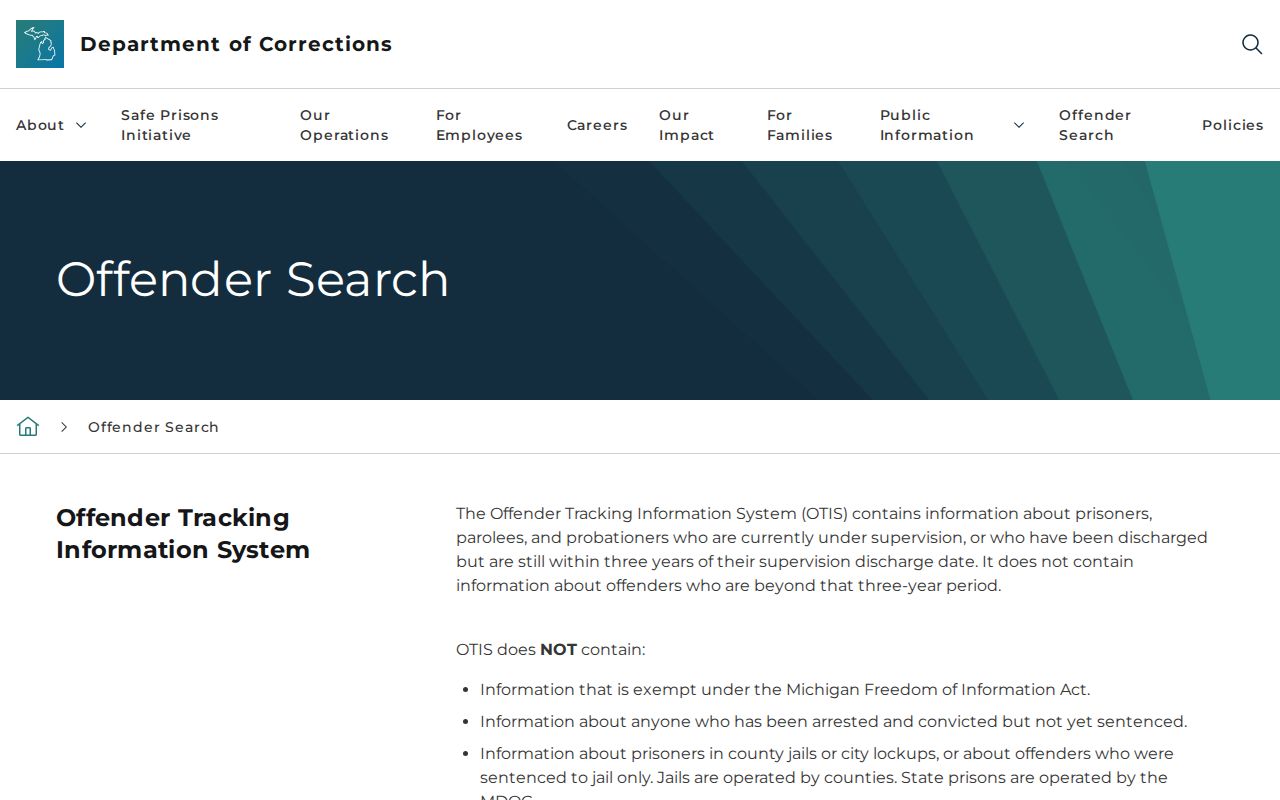 Bedford Township resident records Michigan OTIS search and notice