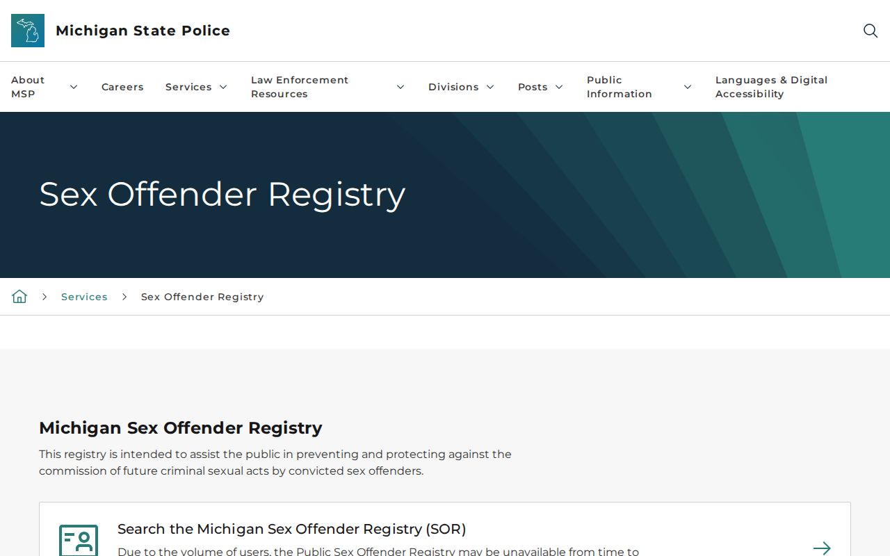 Bedford Township resident records Michigan PSOR name address and radius search